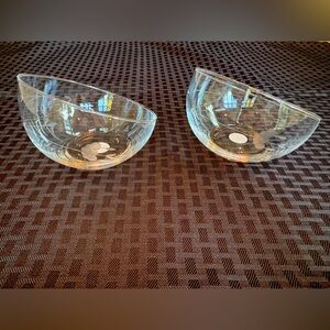 Princess House Heritage Slanted Bowls #6548 - SET OF 2